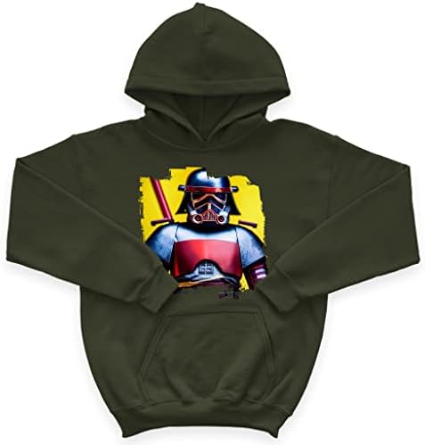 Детска hoody с качулка от порести руно Samurai - Детска hoody Warrior - Художествена hoody с качулка за деца