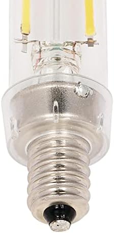 Уестингхаус Lighting 5158000 2,5 W (еквивалент на 25 W) Прозрачна Led лампа с нажежаема Жичка T6 с регулируема яркост, Мека Бяла Светлина, основа за Канделябра, 1 опаковка