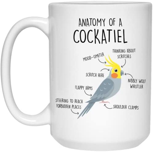 Кафеена чаша GreenStar Gifts папагал, Сладък подарък с Папагала, Любовник Папагали, Забавен подарък За нея, Него, Чаша с птица, баща,