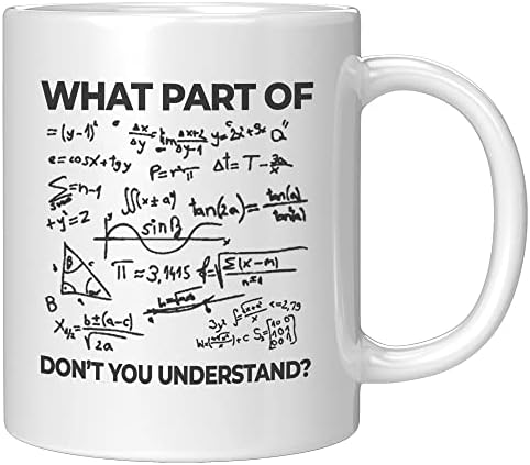 Коя част от не разбираш Машиностроене Кафеена Чаша 11 грама Забавен Саркастични Учител по Математика Студентски Новост Посуда За напитки Керамична Чаша Бяла (11 гра?