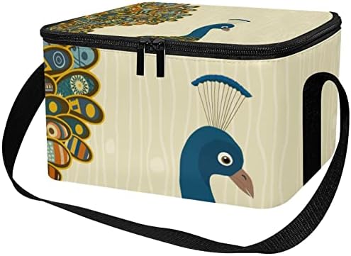 Дамски Чанта за обяд GUEROTKR, Кутия за Обяд за мъже, Дамски Кутия за Обяд, с изображение на животно павлина