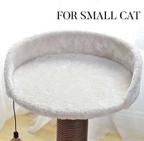 Котешки дърво с играчки от пера - Уютен дизайн котешки хамак привлича коте за почивка, котките обичат лениво, лежи за определяне, игра