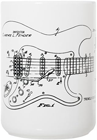 Чертеж на електрическа китара 1956 година на издаване - луксозна голяма чаша с обем от 15 грама