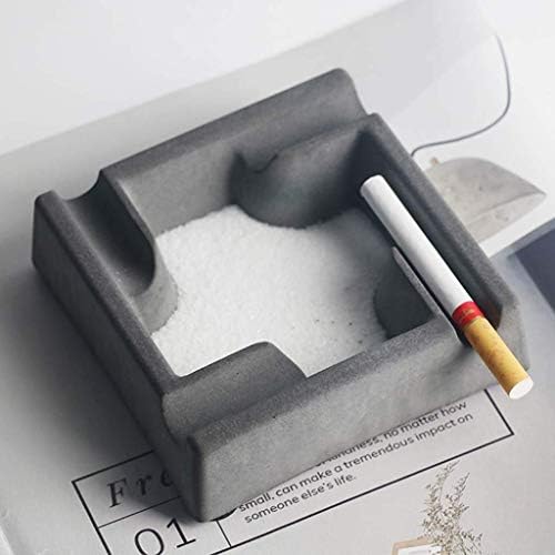 SHYPT Здрава декоративна пепелник за цигари и пури, креативна циментова пепелник за двор за вътрешно и външно използване. (Цвят: A)