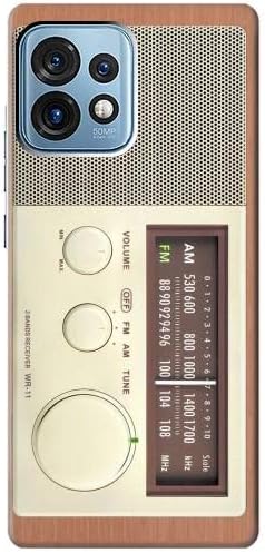 R3165 Дървена Графичен калъф за приемник FM AM за Motorola Edge + (2023)