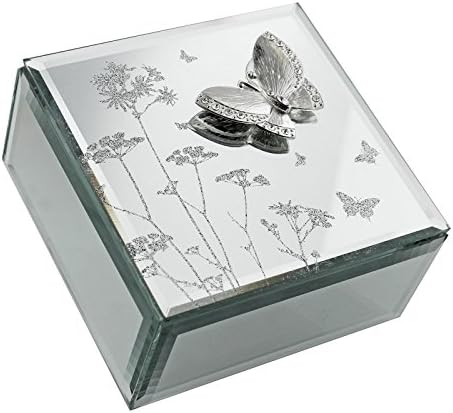 Юлиана Красива Ковчег За бижута с Пеперуда от Огледално Стъкло