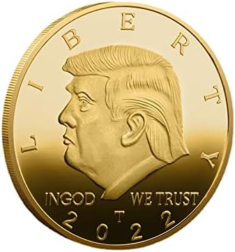 Изборите за президент на САЩ Тръмп 2022 Златна два цвята Възпоменателна монета Challenge Монети Монети за колекционери (Злато)