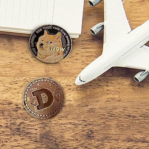 Творчески възпоменателни монети Dogecoin Позлатени монети Чудесен физически подарък, който може да се събере от произведения на изкуството Златен куче
