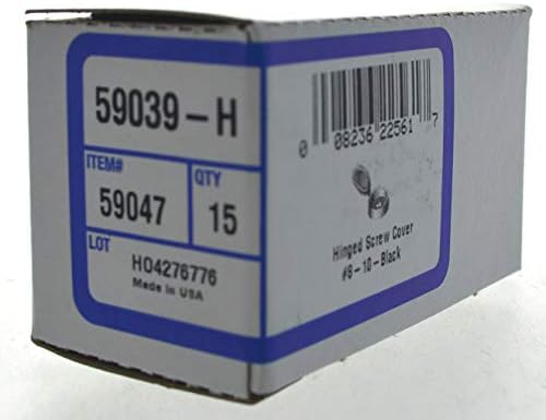Капак с шарнирно винт Hillman Group 59047 Брой 8 / брой 10, Черна , 15 бр. в опаковка
