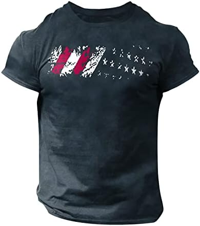 Мъжки t-shirt 4 юли в Звездна Лента с изображение на Знамето на САЩ, Тениски с Графичен Дизайн, Американски Патриотични Ризи, Тениски, на Рожден Ден, на Върховете