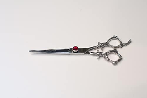 Ножица за Подстригване на Коса 6,25Фризьорски салон Обикновени Ножици от Японска Неръждаема Стомана със Сменяеми вложки за Пръстите