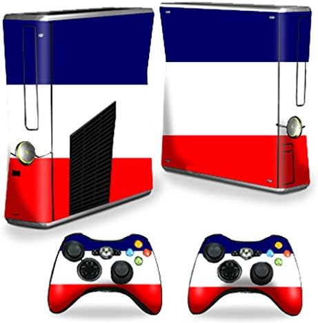 Кожата MightySkins е Съвместим с Microsoft Xbox 360 S Slim + 2 Скинами контролер, амбалажна Стикер, Скинами Хартата Франция