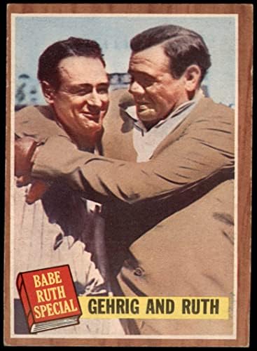 1962 Topps # 140 NRM Бейб Рут / Лу Гериг Ню Йорк Янкис (Бейзболна картичка) (Нормален цвят) VG /БИВШ Янкис