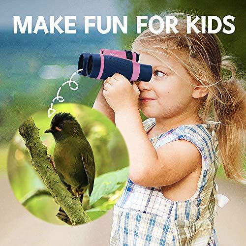Vanstarry Компактен Бинокъл за деца Наблюдение на Птици Туризъм, Къмпинг Риболовни Принадлежности Облекло от Първа Необходимост за Най-добри