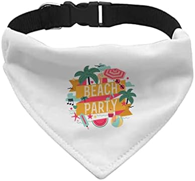 Нашийник-Кърпа за домашни любимци на плажната парти - Годишният Яка-Шал - Кърпа За Кучета с думата дизайн - XL