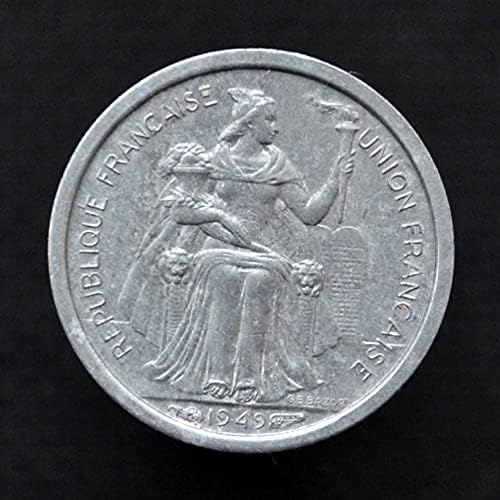 Френска Новокаледонская монета от 50 Точки 1949 Океанийская Монета Чуждестранни монети