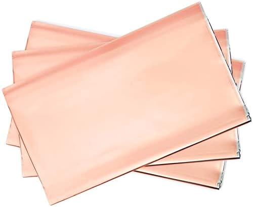 Пластмасова Покривка от розово злато Sparkle and Bash, 3 опаковки, Метални Еднократно покритие за Розови Партита по повод рождения ден,