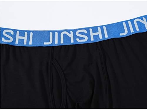 JINSHI Мъжки Бамбукови Гащи-Боксерки с дълги штанинами, Бельо, 3 опаковки, 4 опаковка 5 опаковки