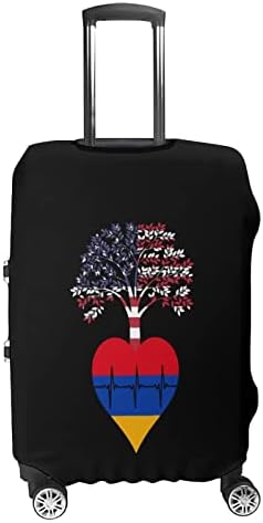 Армения САЩ Корен Сърцебиене Пътна Чанта За Багаж Протектор Куфара Миещи се Калъфи за Багаж с цип
