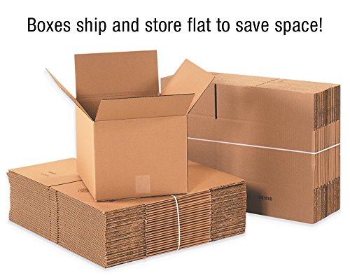 СКОРОСТНА САЩ 8x8x3 Плоски Гофрокоробы, Плоски, 8L x 8W x 3H, Опаковка по 25 парчета | Доставка, Опаковане, Преместване, Кутия за съхранение