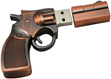 WooTeck 3 Опаковки 32 GB Метален Пистолет Пистолет USB Флаш памет Memory Stick (Мед, Лилав, Сребрист)