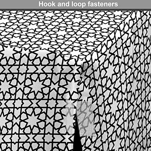 Foldout Марокански Калъф за клетка за кучета, Мозайка Украшение в Марокански стил с Геометрични фигури, Класически Принт, Лесен за Употреба