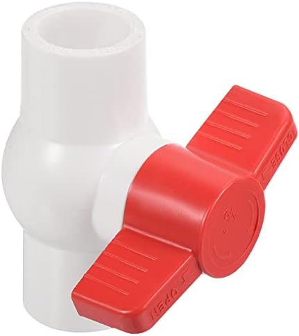 PATIKIL G1/2 Сферичен кран PVC с компактен Т-Образна дръжка и Кръг Жак Воден Клапан за Система за поливане на Линия вода - 4 опаковки