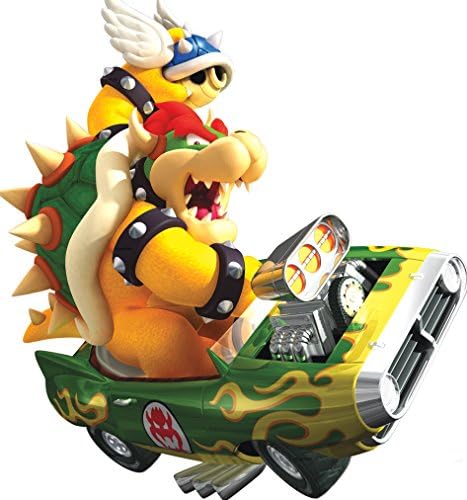 7 Инча Bowser Super Mario Kart Wii Bros Brothers Свалящ Стикер на стената, Художествена Стикер за Nintendo 64 SNES, Начало Декор за детска