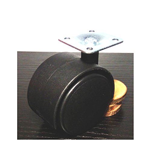 Маркова опаковка VXB от 100 черни пластмасови ролки с 1-инчов повратна диск с тегло 75 килограма. Номинална натоварване Тегло на пратката: