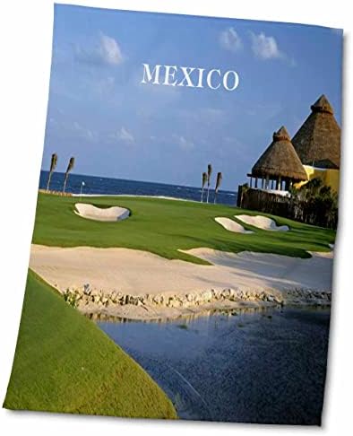 3dRose Florene Golf голф игрище Маякоба, Мексико - Кърпи (twl-80714-1)