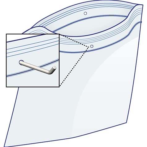 GPI - 2 x 2 - Обемна опаковка от 100 прозрачни найлонови торбички с цип, с дебелина 2 Мил, закрывающихся отново, с отвор за окачване,