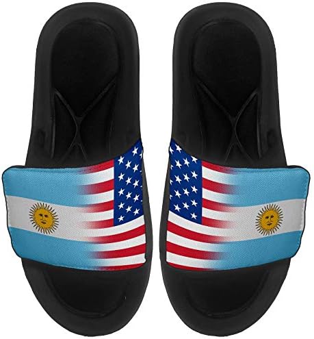 Най-сандали с амортизация ExpressItBest/Джапанки за мъже, жени и младежи - Флаг на Аржентина (Argentinian) - Флаг на Аржентина