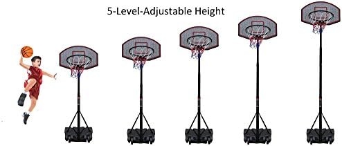 Регулируема по височина джобно младежко баскетболното пръстен KLB Sport