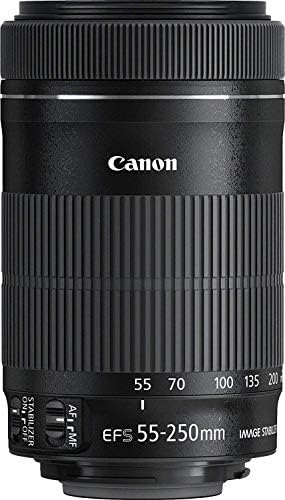 Комплект GYTE | Обектив на Canon - EF-S 55-250 мм f / 4-5.6 is STM – супер телефото обектив за Canon slr камери + Комплект филтри от