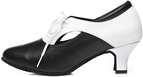 Дамски обувки за латино танци HIPPOSEUS със затворени пръсти дантела, Обувки за практикуване на Бални танци, Салса, Танго, Обувки за
