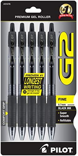 Гел химикалки PILOT G2 Premium Еднократна употреба с разтегателен топки, 20 броя в опаковка (31294) и Гел химикалки G2 Premium еднократна