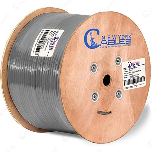 Малките разлики Cables Ethernet Кабел основа cat6a 1000 фута | Сив Тел Кабел основа cat6a Plenum (CMP) | - Сертифицирана Сигурна