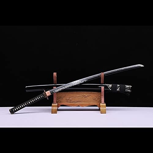 GLW Нож Автентичен Японски Самурайски Меч Ръчно изработени Tamahagane Стомана Истинска Катана Шиаге Тога Полиран Пълен Тан