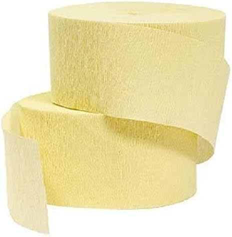 Светло жълти ленти от гофрирана хартия Производство на САЩ (2 ролка светло-жълт цвят)