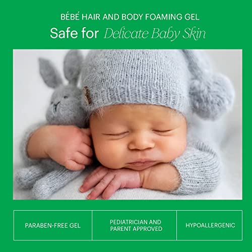 Пенящийся гел за коса и тяло Makari Бебе за Чувствителна и Нежна кожа, Хипоалергенни, не съдържат Парабени, за измиване на детското тяло