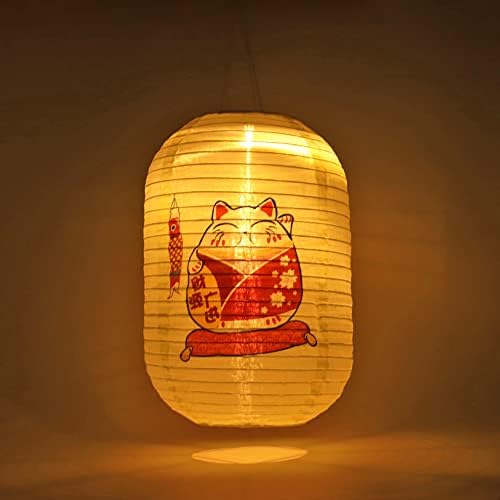 AIZHIYI 25 см Традиционен Японски Стил Слънчев Фенер Плат С Принтом Декор Бара на Публикуване