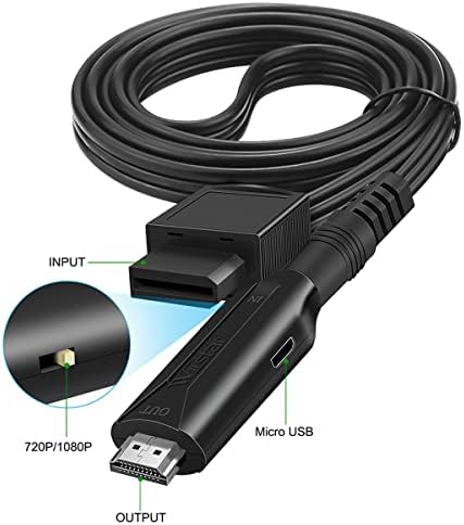 Конвертор кабел за Wii към HDMI дължина 1 М (3,2 метра), адаптер Wii, HDMI 1080P/720P За Видео изход Аудио Конвертор Wii, HDMI Поддържа