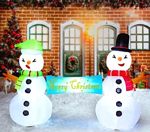 Acekid Коледни Надуваеми играчки 8,7 Фута Коледна Украса Открит Надуваем Снежен Коледен Снежен човек Възгордява Вградени led светлини