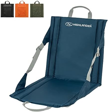 Складное седалка HIGHLANDER - най-добрия стол за къмпинг, разходки, стадион и още много други, водоустойчив и лек, с джоб, удобен и лесно