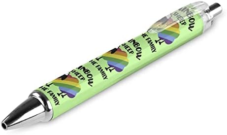 Преливащи Овце Семейния ЛГБТ Гордостта Персонални Химикалка Дръжка Прибиращ се 0,5 мм с Синьо Мастило Bold Point Химикалки за Писане