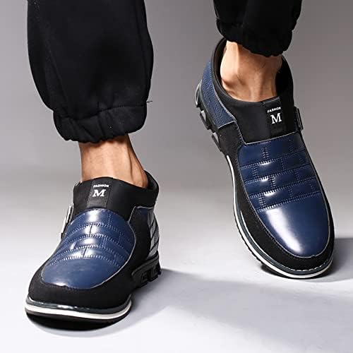 YUHAOTIN/ Модни Стилен Мъжки Дишаща Удобна Бизнес Кожени Обувки дантела За Работа и Почивка, Однотонная Кожени Обувки С като, Мъжки Кожени
