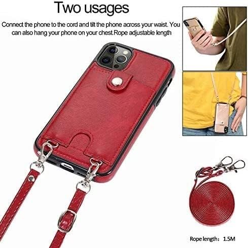 Калъф за съвсем малък SAWIDEE, съвместим с iPhone 12/12 Pro 6,1 , С Подвижна каишка за носене в чантата си през рамо, калъф за телефон,