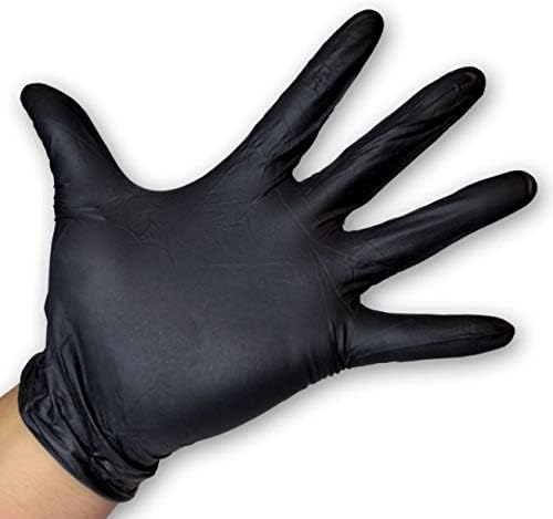 Ръкавици от нитрил промишлени качество Черно, Без прах - Големи - брой 1000