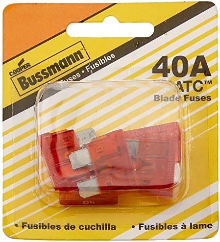 Предпазител Bussmann (BP/ATC-40-RP) с острие ATC капацитет от 40 ампера, комплект от 5 (25 предпазители)