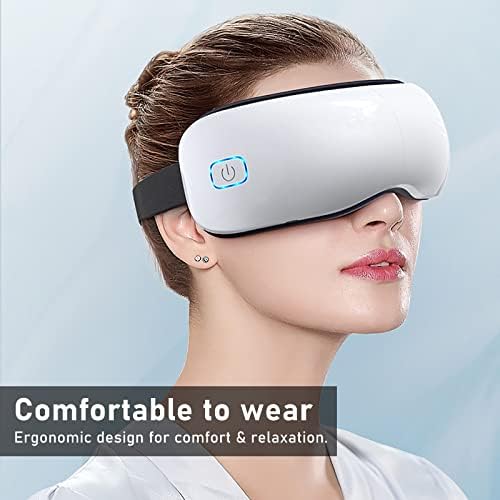 Масажор за очи Bluetooth-масажор с топъл от мигрена с музика, и интересите на 360 ° и се сгъва на 180 °, Масажор за очи с топъл за облекчаване